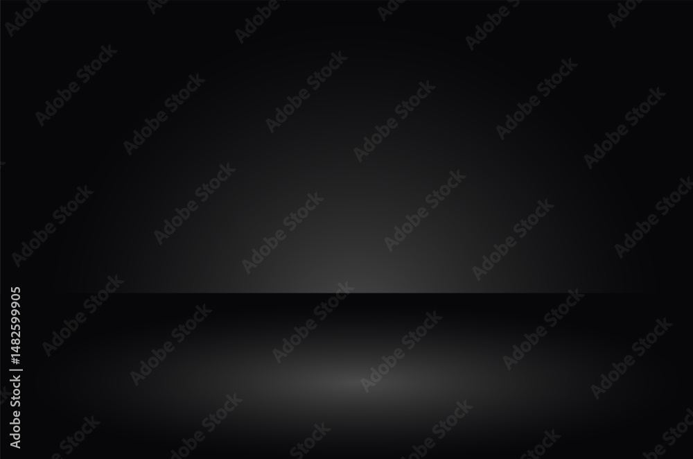 Fototapeta premium Empty black color studio room background, can use for background and product display