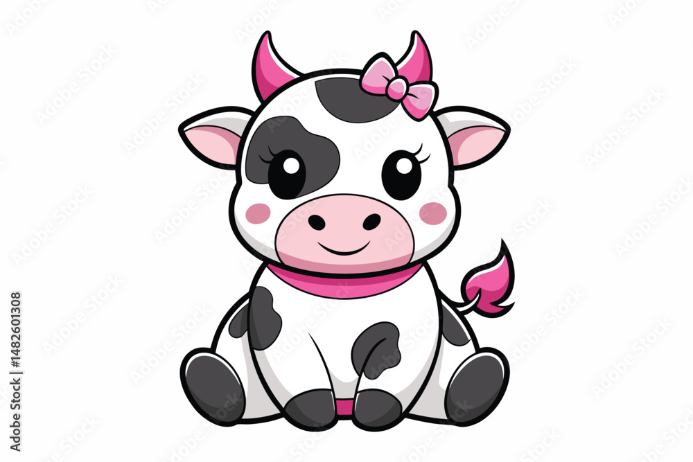 Obraz premium cute cow colorful Vector