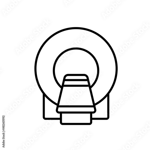 MRI diagnostics icon for neurology orthopedic and full-body scan visuals