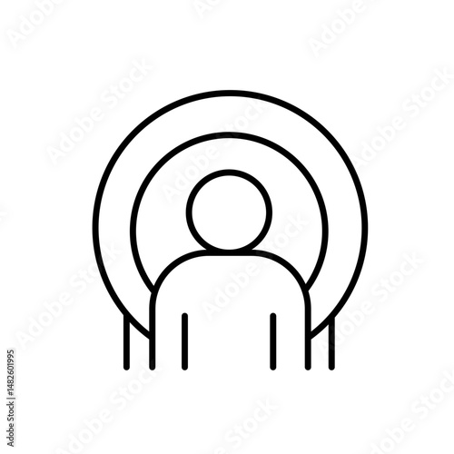 CT scan diagnostics icon used in hospitals clinics and medical software interfaces