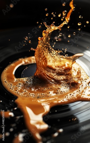 Dynamic motion of a golden dragon sculpture captured in dramatic lighting and textures