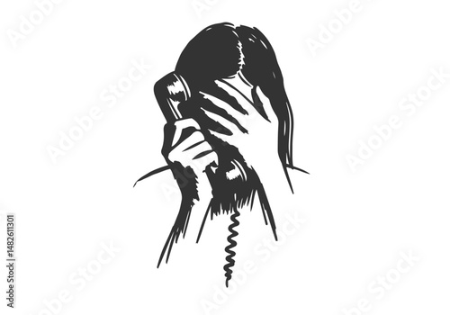 Anxiety hand drawn sketch vector illustration