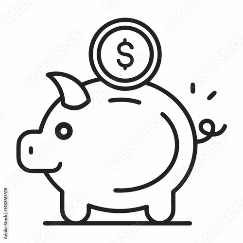 piggy bank with money