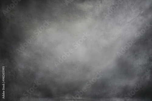 Abstract grey blurred background for portrait. Portrait backdrop for studio. Empty textured wall.