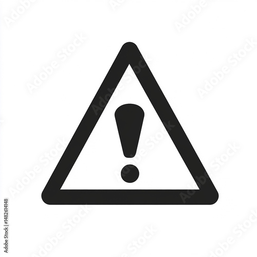 Graphical representation of alert or danger, displayed with an exclamation mark