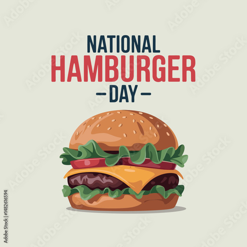 National Hamburger Day Tasty Burger Celebration Graphic