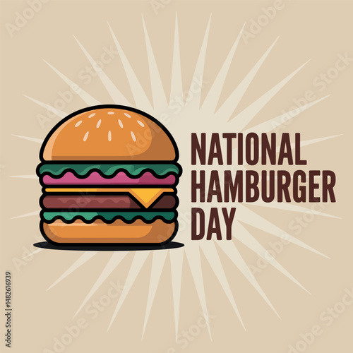 National Hamburger Day Tasty Burger Celebration Graphic