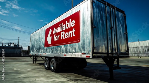 Empty semi trailer with 