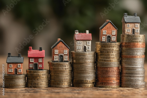 A house next to a pile of coins representing inheritance tax strategies and financial planning for homeowners