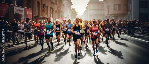 Wallpaper Mural City Marathon Runners. (1) Torontodigital.ca