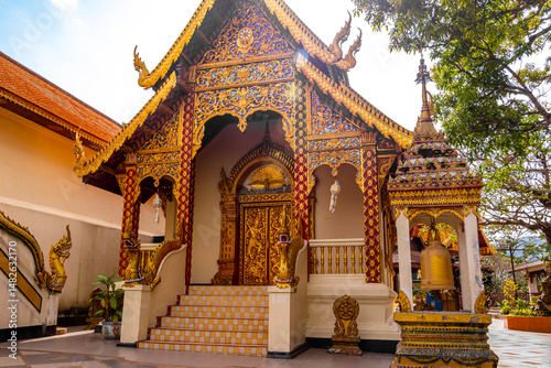 Canvastavla Golden Wat Phra That Doi Suthep temple building Chiang Mai Thailand