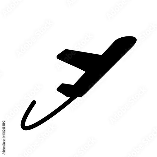 Plane icon. Plane takeoff logo