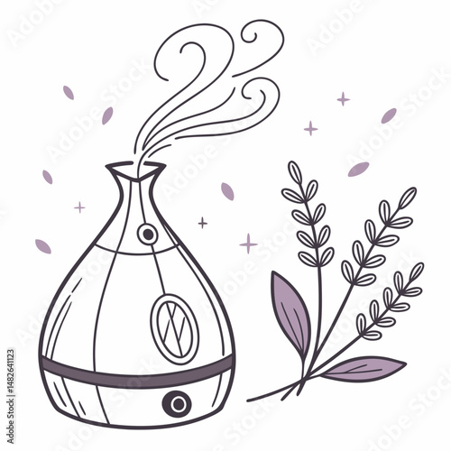 Aromatherapy diffuser icon. Outline Aromatherapy diffuser vector icon for web design isolated on white background