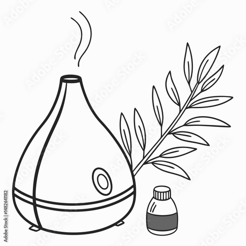 Aromatherapy diffuser icon. Outline Aromatherapy diffuser vector icon for web design isolated on white background