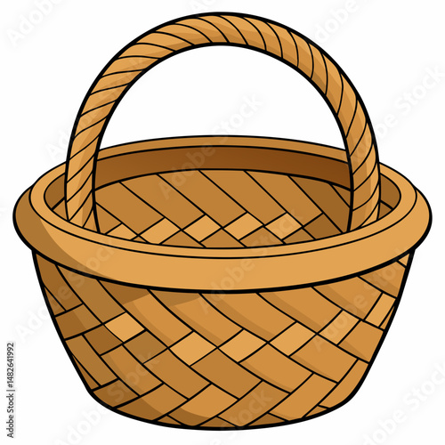 empty wicker basket