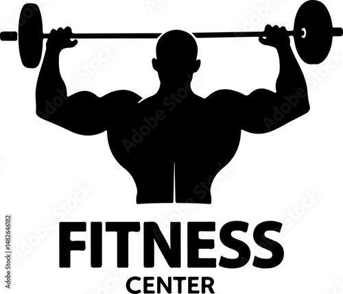 Gym Barbell Crown Silhouette