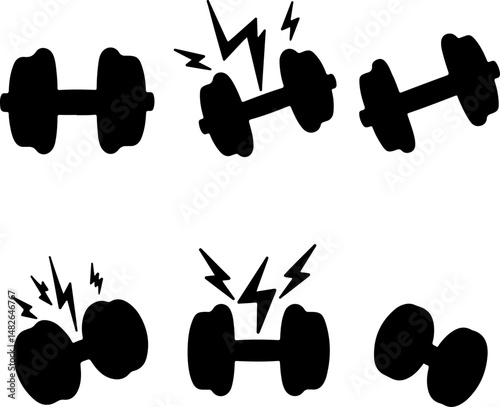 Gym Barbell Crown Silhouette