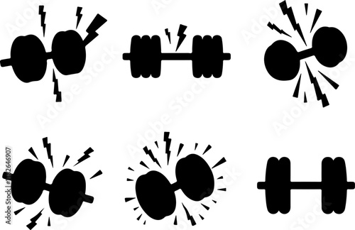 Gym Barbell Crown Silhouette