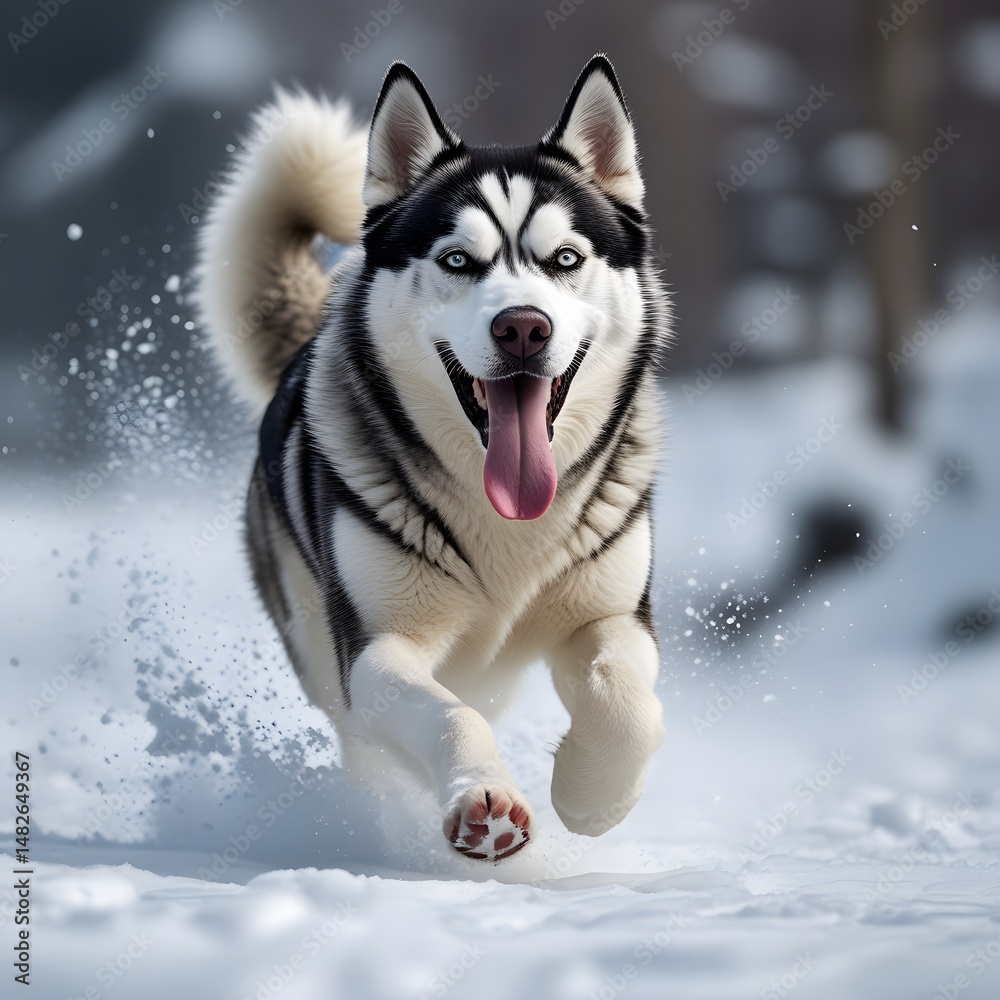siberian husky in snow siberian husky in snow