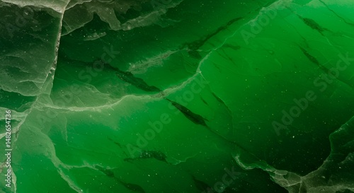 Wallpaper Mural Green gemstone with cracks Torontodigital.ca