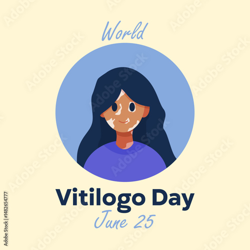 vector graphic of World Vitiligo Day, ideal for World Vitiligo Day celebration.