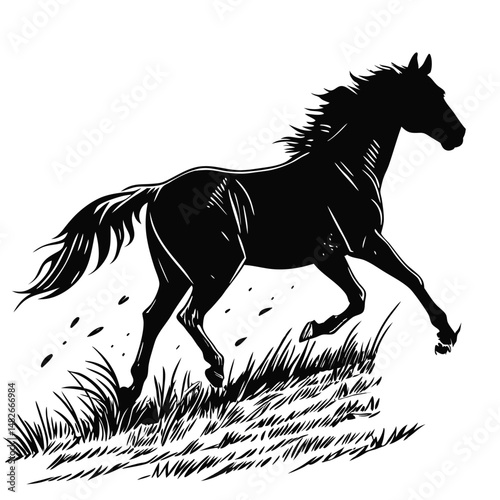 a-silhouette-of-a-horse-galloping-through-a-field-.eps
