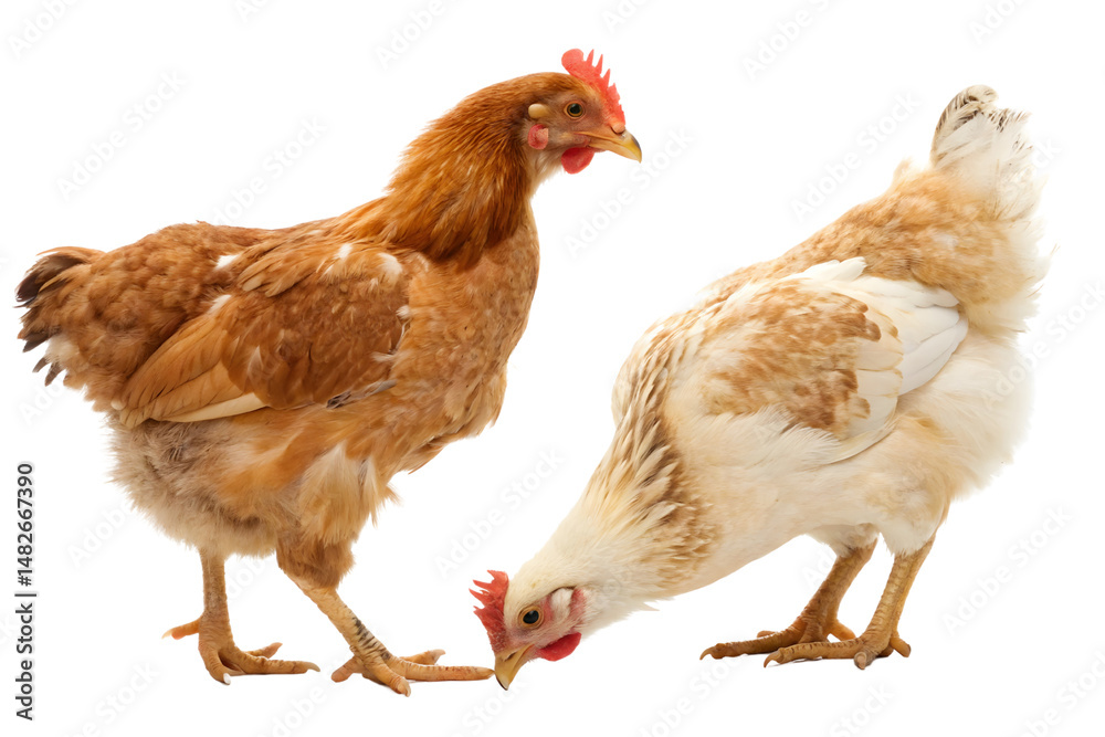 Fototapeta premium Chicken on white background