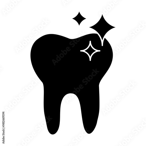 Shiny Teeth Icon Glyph