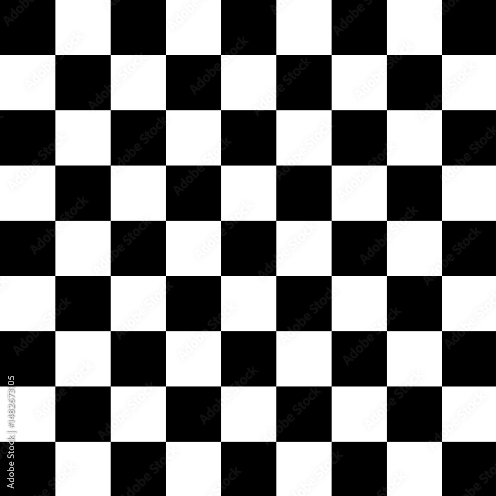 Fototapeta premium Black and white checkerboard pattern. Seamless vector pattern suitable for fashion, home wares and branding