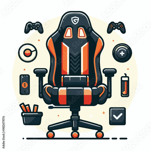 chair, gaming, gamer, game, modern, computer, business, equipment, entertainment, armchair, empty, isolated, interior, comfort, background, work, office, comfortable, design, object, furniture, online