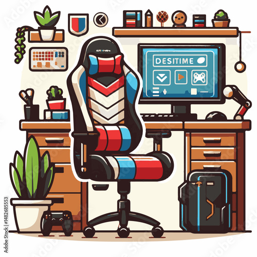 chair, gaming, gamer, game, modern, computer, business, equipment, entertainment, armchair, empty, isolated, interior, comfort, background, work, office, comfortable, design, object, furniture, online