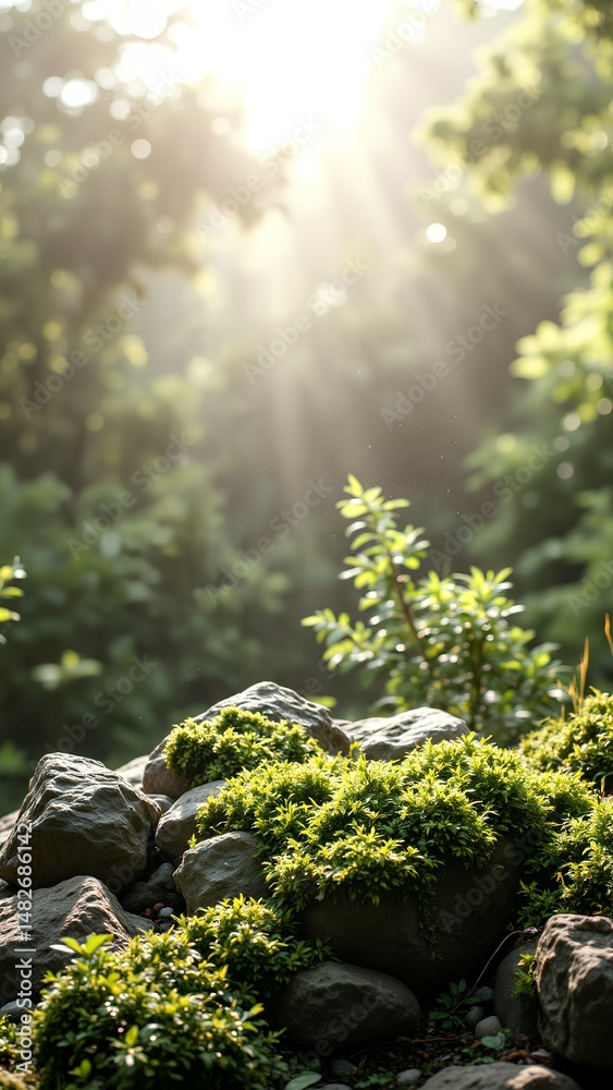 sun rays in the forest sun rays in the forest