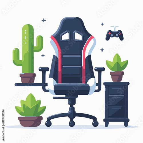 chair, gaming, gamer, game, modern, computer, business, equipment, entertainment, armchair, empty, isolated, interior, comfort, background, work, office, comfortable, design, object, furniture, online