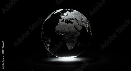Transparent earth globe educational