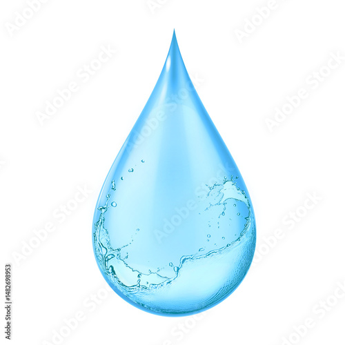 blue water drop