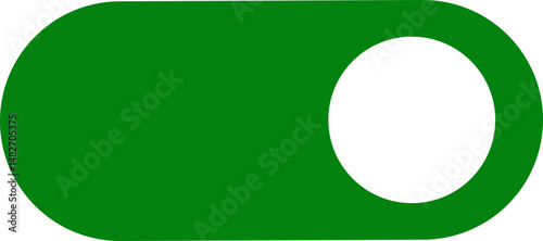 Power on button icon. Turn on switch button. On toggle switch buttons. On vector with green color isolated on transparent background.