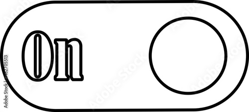 Power on button icon. Turn on switch button. On toggle switch buttons. On vector with green color isolated on transparent background.