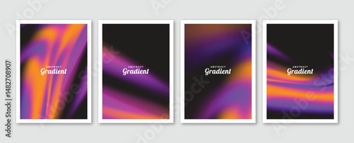 Abstract colorful gradient blur background. Business or advertising design. Collection of templates for wallpaper, poster, web, banner, flyer and social media.