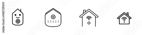 Smart home icons showcasing modern technology in home automation and connectivity options for enhanced living experiences