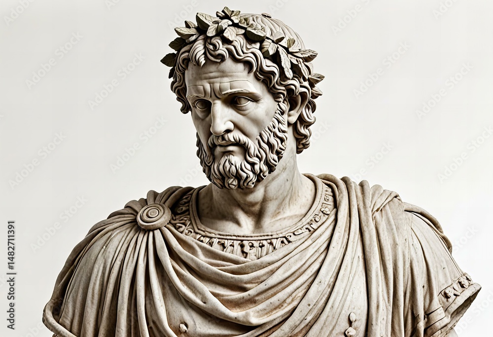 Fototapeta premium Featuring Roman god statue, high quality