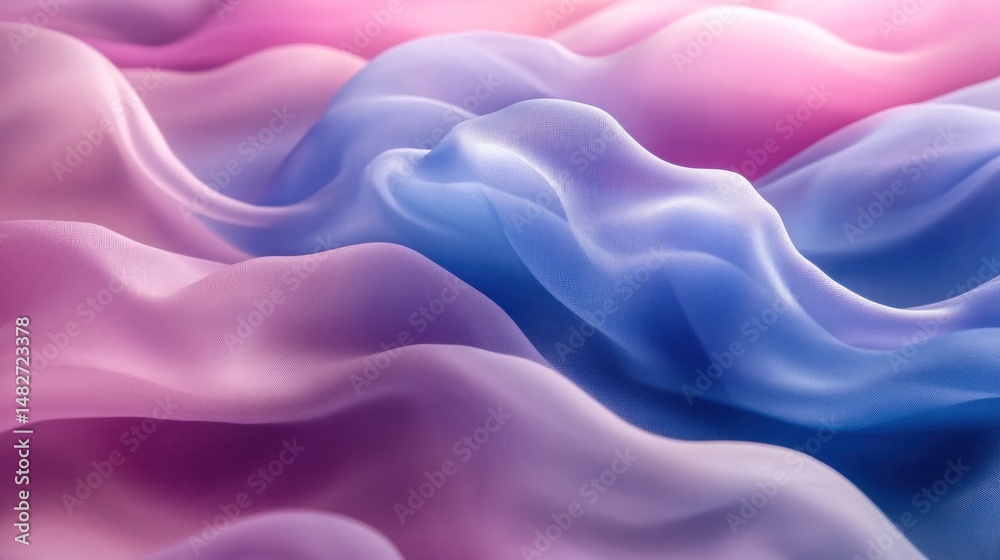 Obraz premium Abstract Pastel Fabric Drapery: A Symphony of Soft Hues