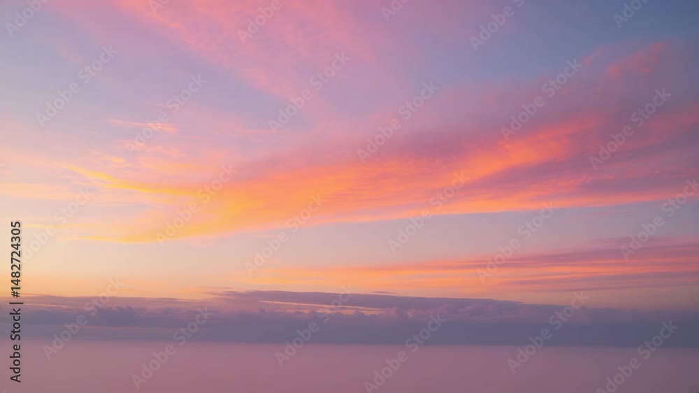 Majestic twilight. Evening sunset sky showcasing vibrant sunlight. Pastel shades. Abstract natural background. Atmospheric clouds captured with a long exposure. Majestic twilight. Evening sunset sky showcasing vibrant sunlight. Pastel shades. Abstract natural background. Atmospheric clouds captured with a long exposure.