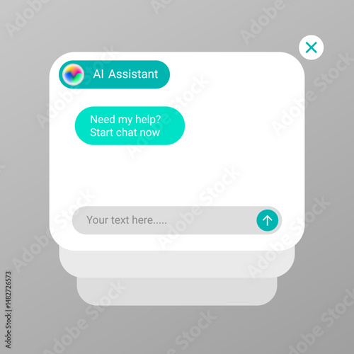 AI Assistant Chat Box UI Template Prototype