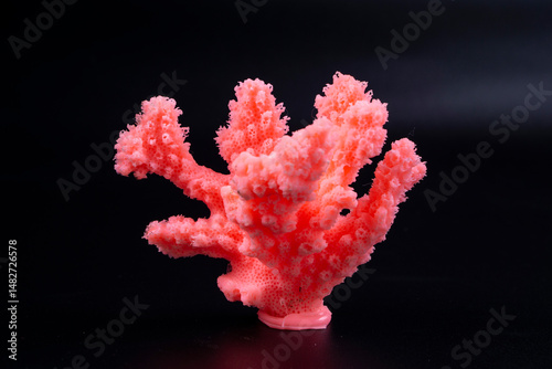 Fototapeta Naklejka Na Ścianę i Meble -  red coral isolated on black