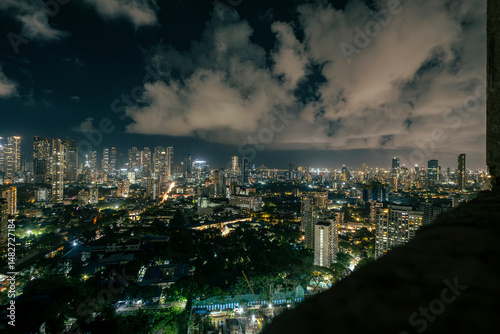 Wallpaper Mural Cinematic view of Mumbai city at night. Mumbai's iconic financial district with this stunning cityscape view. Shot of Mumbai Skyline, high-rise buildings at South Mumbai, Maharashtra India. Torontodigital.ca