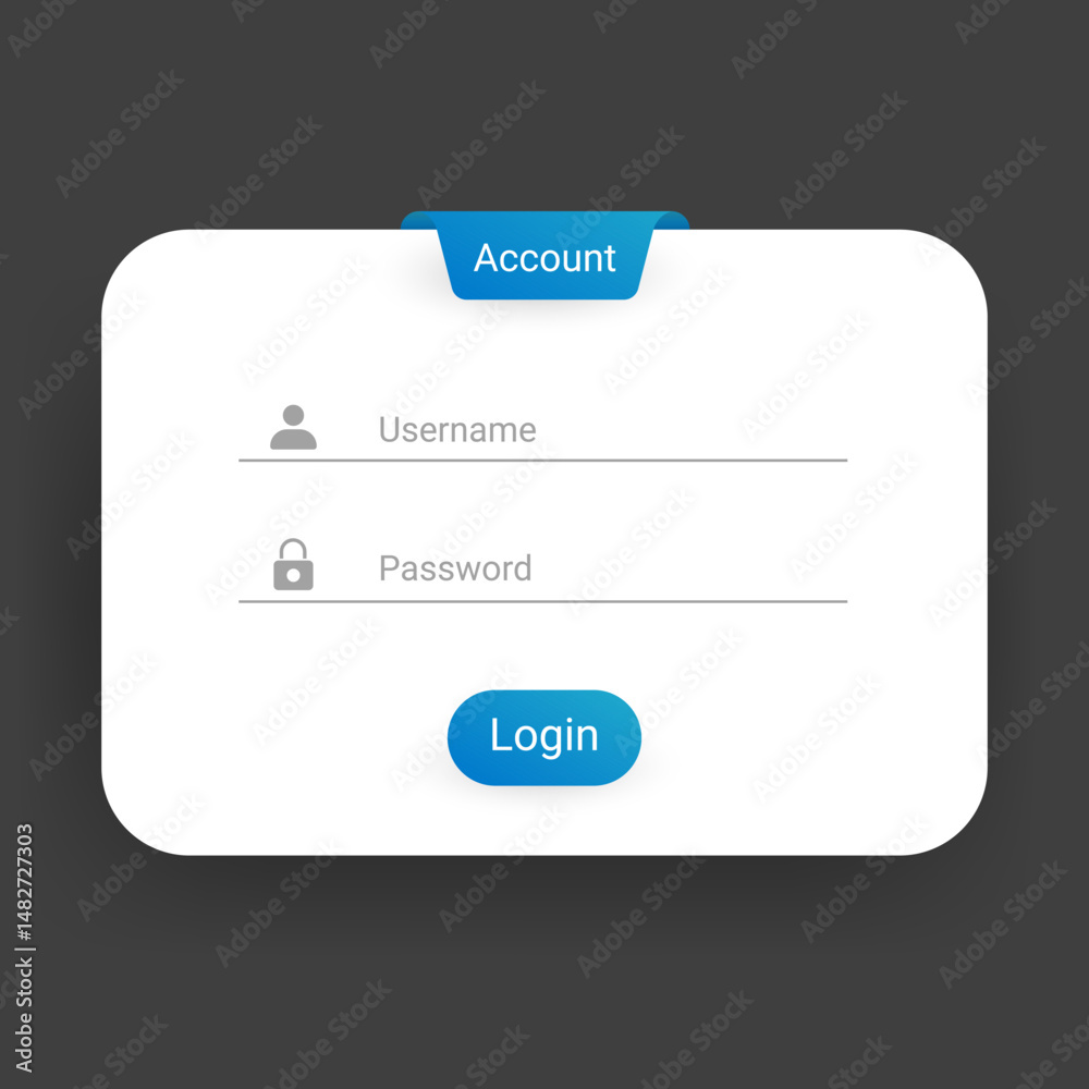 Minimalist Account Login UI with Username and Password Fields Minimalist Account Login UI with Username and Password Fields