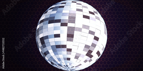 Image of digitally generated light and wave patterns with a globe