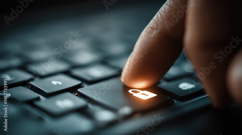 A 2FA authentication login interface with a secure online connection, emphasizing safe access for professionals in banking and finance photo