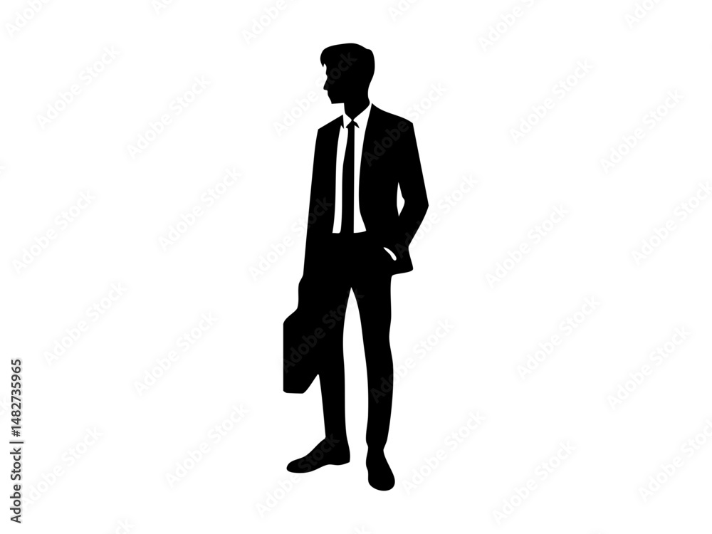 Silhouette Businessman in Stylish Suit
Silhouette Businessman in Stylish Suit