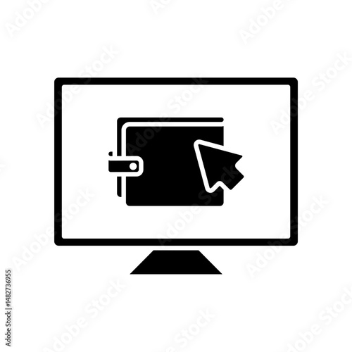 Icon a online wallet, isolated against a clean background.